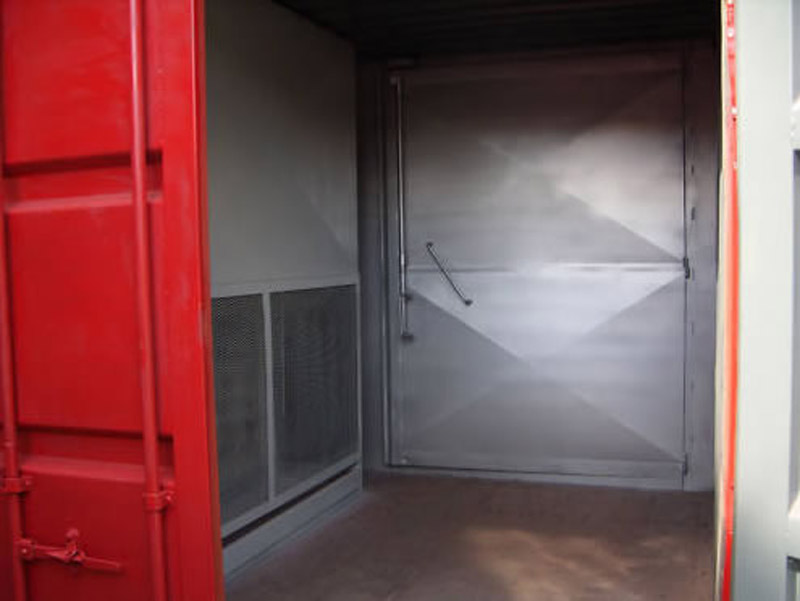 Containerised powder coating plant